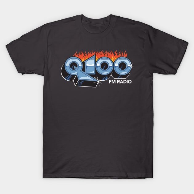 Q100 FM Radio T-Shirt by Tee Arcade